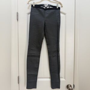 Helmut Lang Gray Lamb Leather Straight Legging/Pant sz 2